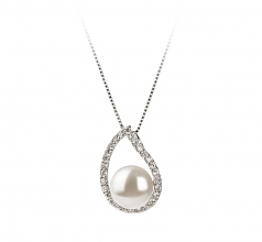 9-10mm di Perle Acqua Dolce Parure en Isabella Bianco