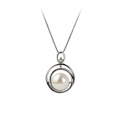 9-10mm di Perle Acqua Dolce Parure en Kelly Bianco