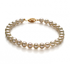 5.5-6mm AAA Quality di Perle Acqua Dolce Bracciale in Bianco