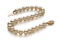 5.5-6mm di Perle Acqua Dolce Bracciale en Bianco
