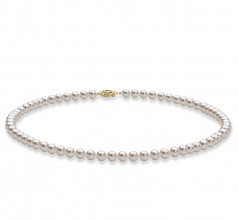 5-6mm di Perle Acqua Dolce Parure en Bianco