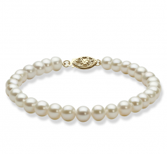 5-6mm di Perle Acqua Dolce Parure en Bianco