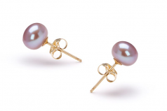 6-6.5mm di Perle Acqua Dolce Parure en Lavanda