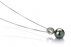 10-10.5mm Di Tahiti Pendente en Cecilia Nero