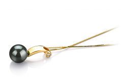 8-9mm Di Tahiti Pendente en Sora Nero