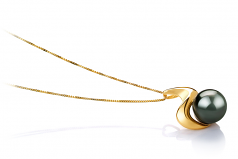 10-10.5mm Di Tahiti Pendente en Dominique Nero