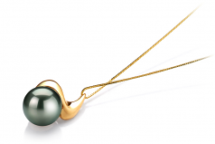 10-10.5mm Di Tahiti Pendente en Dominique Nero