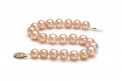 7-8mm di Perle Acqua Dolce Bracciale en Rosa
