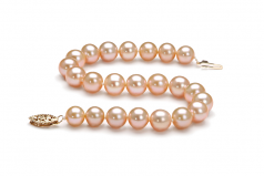 7-8mm AA Quality di Perle Acqua Dolce Bracciale in Rosa