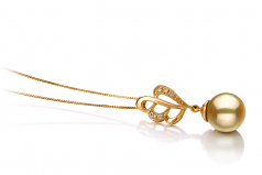 10-11mm Dei Mari del Sud Pendente en Prudenza Oro