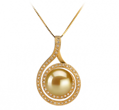 12-13mm Dei Mari del Sud Pendente en Catalina Oro