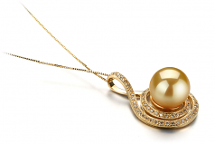 12-13mm Dei Mari del Sud Pendente en Catalina Oro