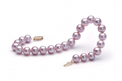 7-8mm AA Quality di Perle Acqua Dolce Bracciale in Lavanda