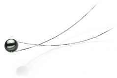 10-11mm Di Tahiti Pendente en Cristina Nero