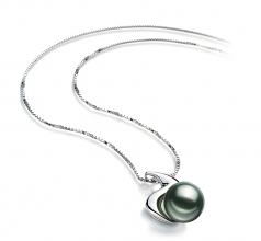 10-10.5mm Di Tahiti Pendente en Dominique Nero