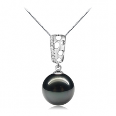 10-11mm Di Tahiti Pendente en Perla Zuella Nero