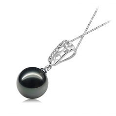 10-11mm Di Tahiti Pendente en Perla Zuella Nero