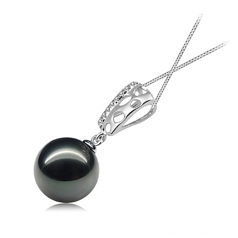 10-11mm AAA Quality Di Tahiti Pendente in Perla Zuella Nero