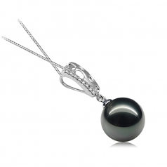 10-11mm Di Tahiti Pendente en Perla Zuella Nero