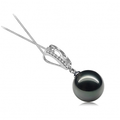 10-11mm AAA Quality Di Tahiti Pendente in Perla Zuella Nero