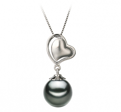 8-9mm Di Tahiti Pendente en Cora Nero