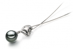 8-9mm Di Tahiti Pendente en Cora Nero