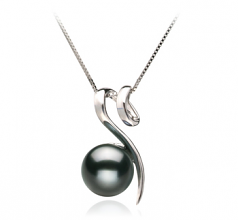 8-9mm Di Tahiti Pendente en Dionne Nero
