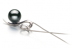 8-9mm Di Tahiti Pendente en Dionne Nero