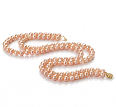 7-8mm di Perle Acqua Dolce Collana en Jamilia Rosa