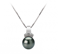 8-9mm Di Tahiti Pendente en Viviana Nero