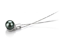 8-9mm Di Tahiti Pendente en Viviana Nero