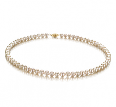 5-5.5mm di Perle Acqua Dolce Collana en Bianco