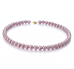 7-8mm di Perle Acqua Dolce Collana en Lavanda