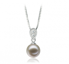 7-8mm di Perle Acqua Dolce Pendente en Daria Bianco