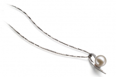 7-8mm di Perle Acqua Dolce Pendente en Destina Bianco
