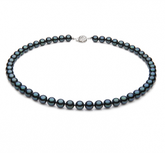 7-7.5mm Akoya Giapponese Collana en Nero