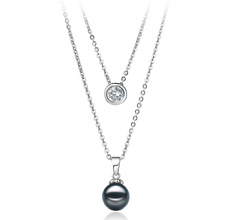 7-8mm Akoya Giapponese Collana en Ramona Nero