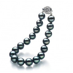 8-8.5mm Akoya Giapponese Bracciale en Nero