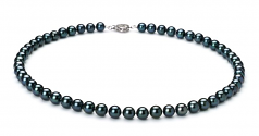 6.5-7mm Akoya Giapponese Parure en Nero