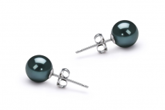 6.5-7mm Akoya Giapponese Parure en Nero