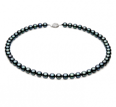 7-7.5mm Akoya Giapponese Collana en Nero