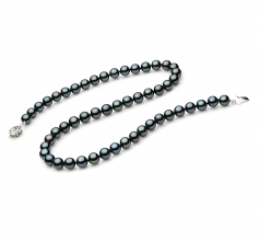 7-7.5mm Akoya Giapponese Collana en Nero