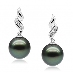 9-11mm Di Tahiti Parure en Seducente Perla Nera Nero
