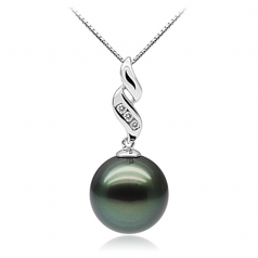 9-11mm Di Tahiti Parure en Seducente Perla Nera Nero