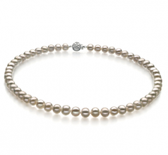6-7mm di Perle Acqua Dolce Collana en Beatitudine Bianco