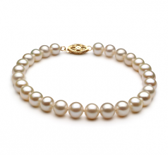 6-7mm AA Quality di Perle Acqua Dolce Bracciale in Bianco