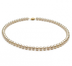 6-7mm di Perle Acqua Dolce Collana en Bianco