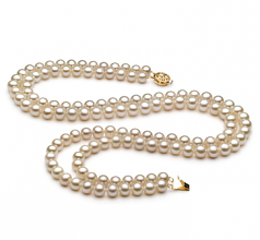 6-7mm di Perle Acqua Dolce Collana en Liah Bianco