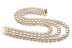 6-7mm di Perle Acqua Dolce Collana en Dianna Bianco