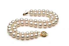 6-7mm di Perle Acqua Dolce Parure en Liska Bianco